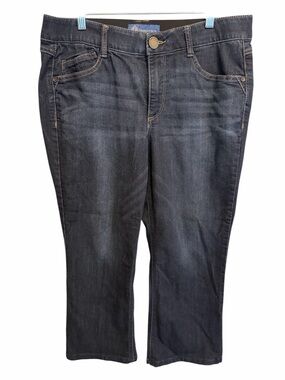 Democracy Dark Blue Cropped Capri Jeans. Size 12P